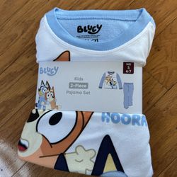 NWT Bluey kids 2pcs fleece pajama set size S 6/7