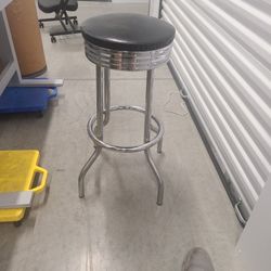 Upholstered Metal Swivel Bar Stool
