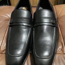 Calvin Klein Man's Classic Shoes Size 12 Glossy Black ( Brand New )