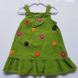 Beautiful Fall Green Dress size 18-24 months