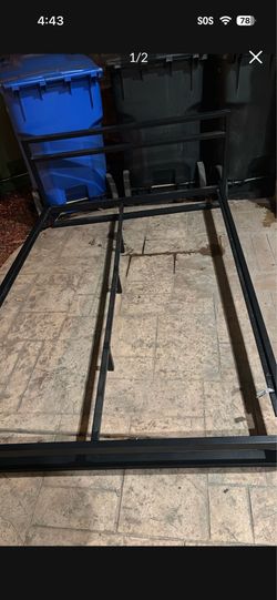 Metal frame with headboard