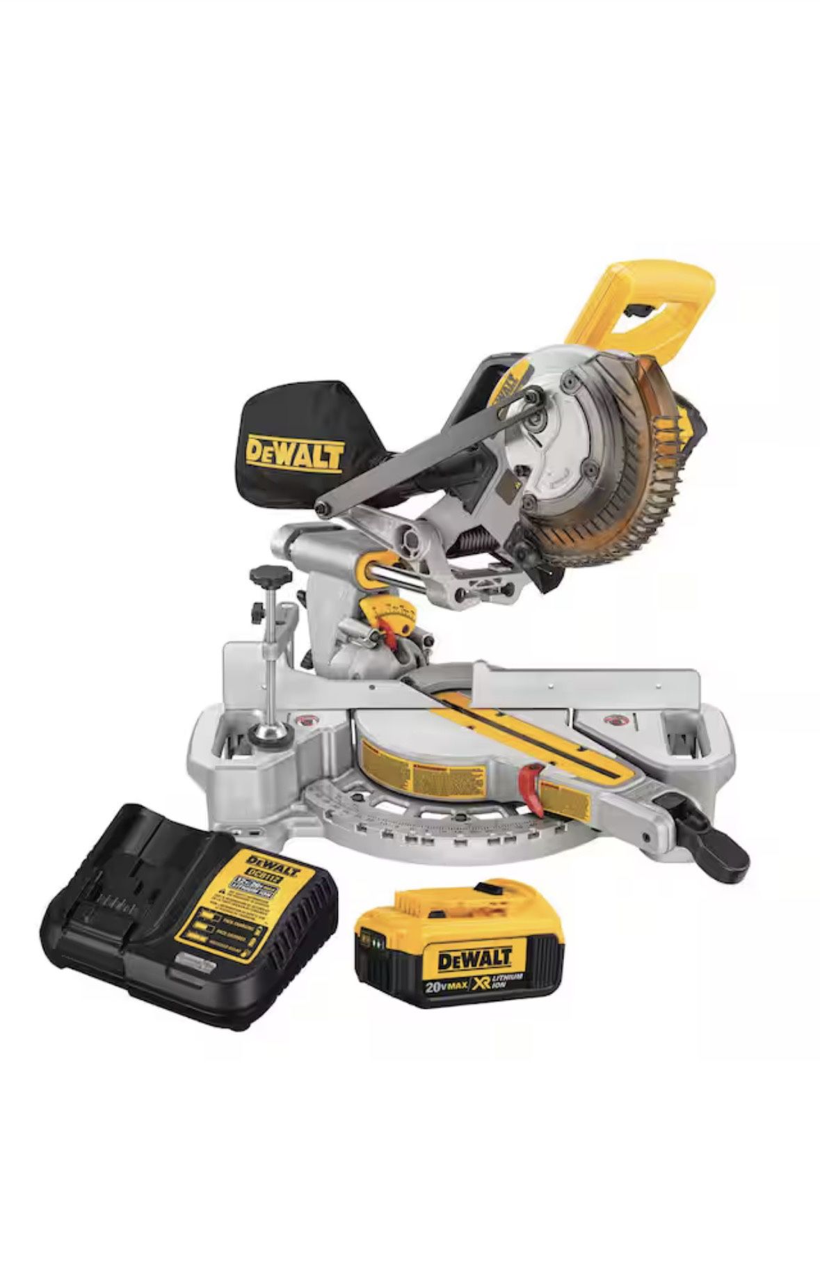 DEWALT 20V MAX 7-1/4” Cordless Sliding Miter Saw – Model DCS361M1 (Includes 4.0Ah Battery!) 🔥