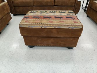 Pine Crest Brown Ottoman