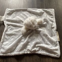 Blankets & Beyond Gray & White Teddy Bear Polka Dot Security Blanket 14”