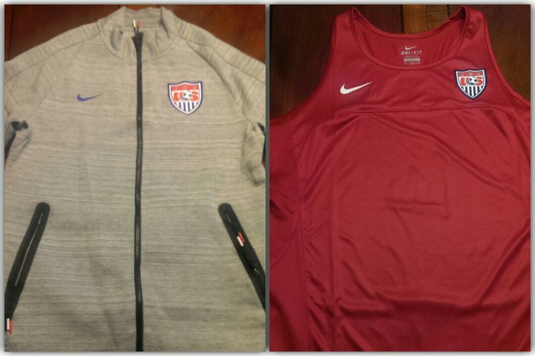 Nike N98 USA track jacket grey and dri-fit tank