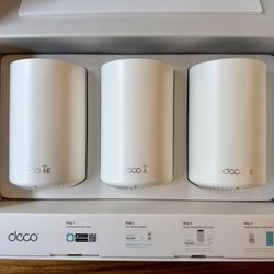 TP-Link Deco AXE5300 Whole Home Mesh WiFi 6E System 3-Pack