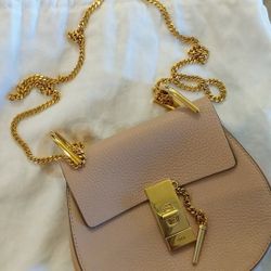 Chloé Mini Drew Shoulder Bag – Cement Pink – Excellent Condition + Authenticity Card + Dust Bag