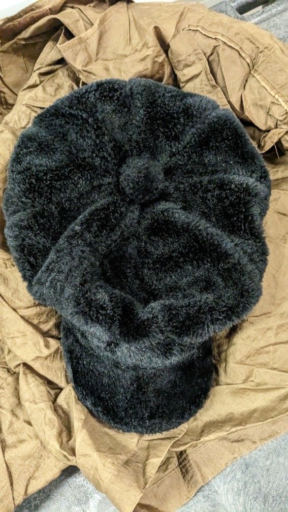 One Faux (AKA Fake) Fur Hat And One Nice Rose Cap In Nice Condition!!!