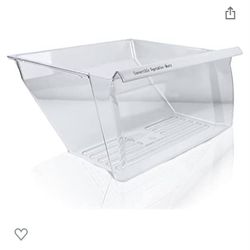  WP Refrigerator Door bin Crisper Bin (Bottom) with White Handle for Whirlpool, Kenmore, maytag, kitchenaid Refrigerator - WP PS8