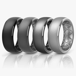 Silicone Ring Men - Breathable Rubber Wedding Rings 