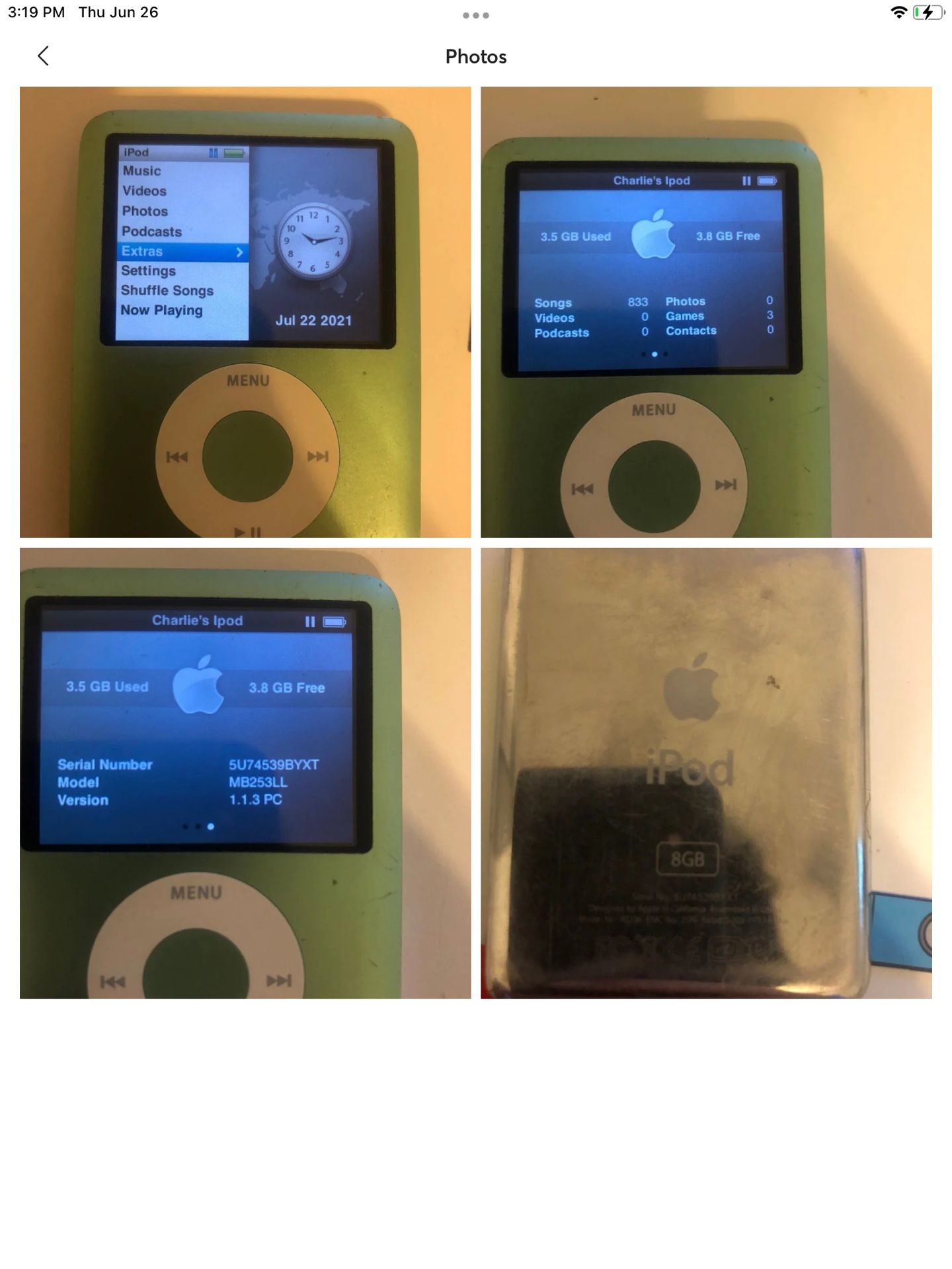 Apple Ipod nano 8gb