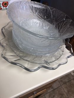 Crystal Glass kitchen plates bowls
