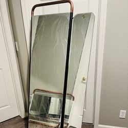 Brand New Rose Gold Floor Mirror And Wall Mirror