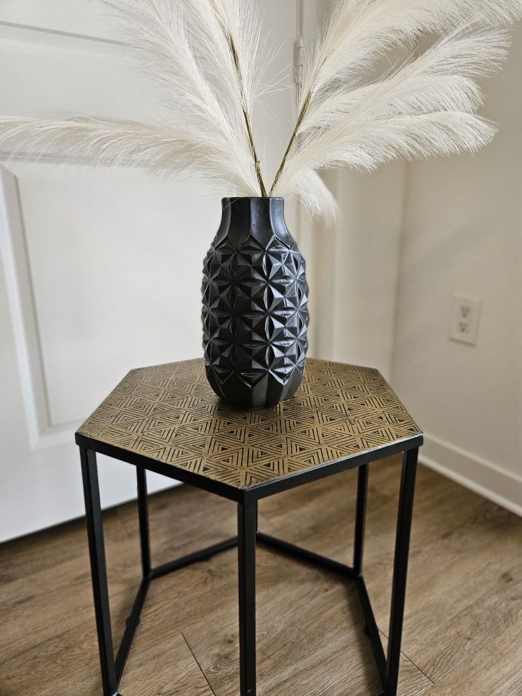 Industrial Hexagon Side Table