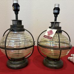 Country Farmhouse Cottage Fillable Lamp - set of 2 Lamps - Home Decor - Simi Valley 