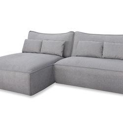 Modern Gray Sofa - Modular Sectional Sofa With Chaise - Free Delivery ✅ 