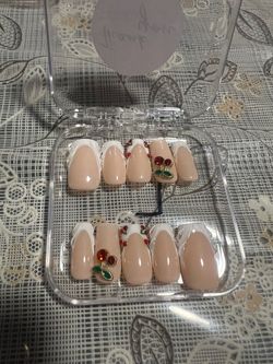 Cherry French tip