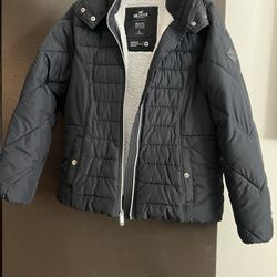 Used Hollister Sherpa Puffer Jacket Women Chamarra De Borregito Mujer Teenager Clothes