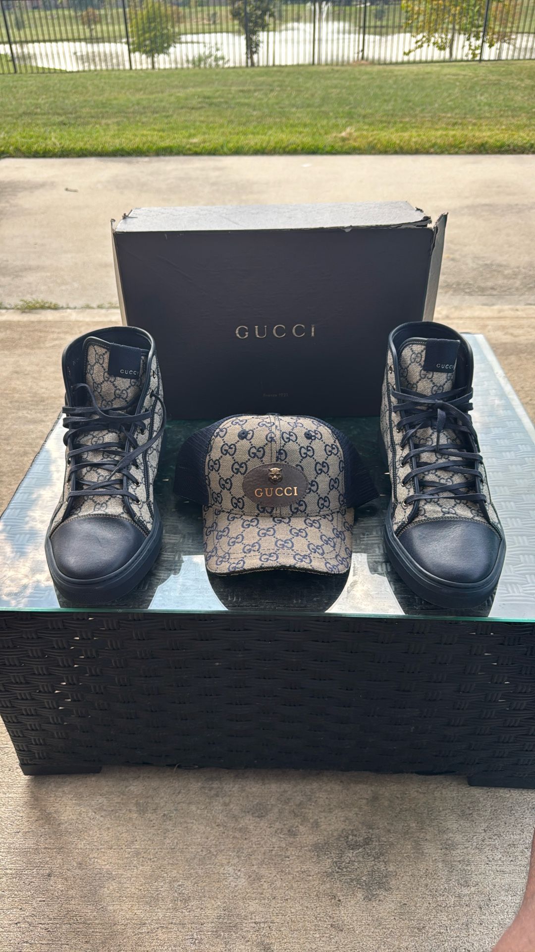 Size 14 1/2 Gucci Shoes And Hat