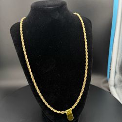 24” 4mm French Rope Chain – 14K Stamped IP Gold Plated Necklace