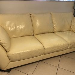  Off White Leather Couch 
