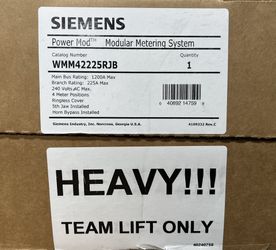 Siemens Meter PowerMod 4Gang 225A 3Ph IN:1Ph OUT