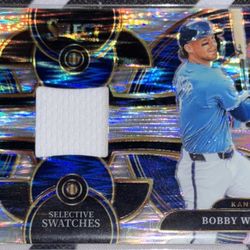 2024 Panini Select Blue Flash  Swatch Bobby Witt Jr Blue/White Laundry Prizm 