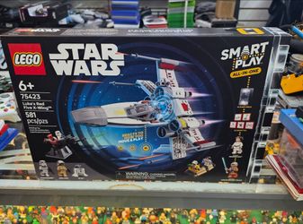 LEGO Star Wars SMART Play Lukes Red Five X-Wing Interactive Building Toy, 581