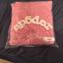 Pink Web Classic Sp5der Hoodie