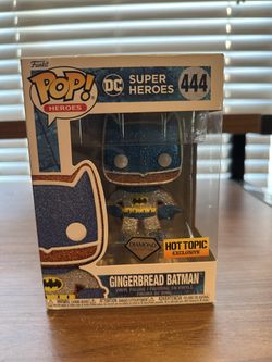 Gingerbread Batman Funko Pop DIAMOND Edition Hot Topic Exclusive 