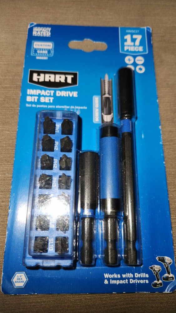 Hart 17pc Impact Driver Bit Set