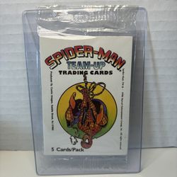 1990 SPIDER-MAN TEAM-UP TRADING CARDS HEADER CARD sealed 