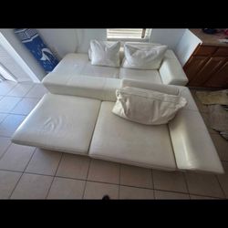 White L Couch. Price Including Delivery 