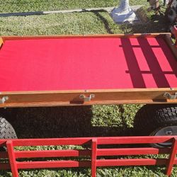 Wood Wagen With Heavy Duty Wheels 