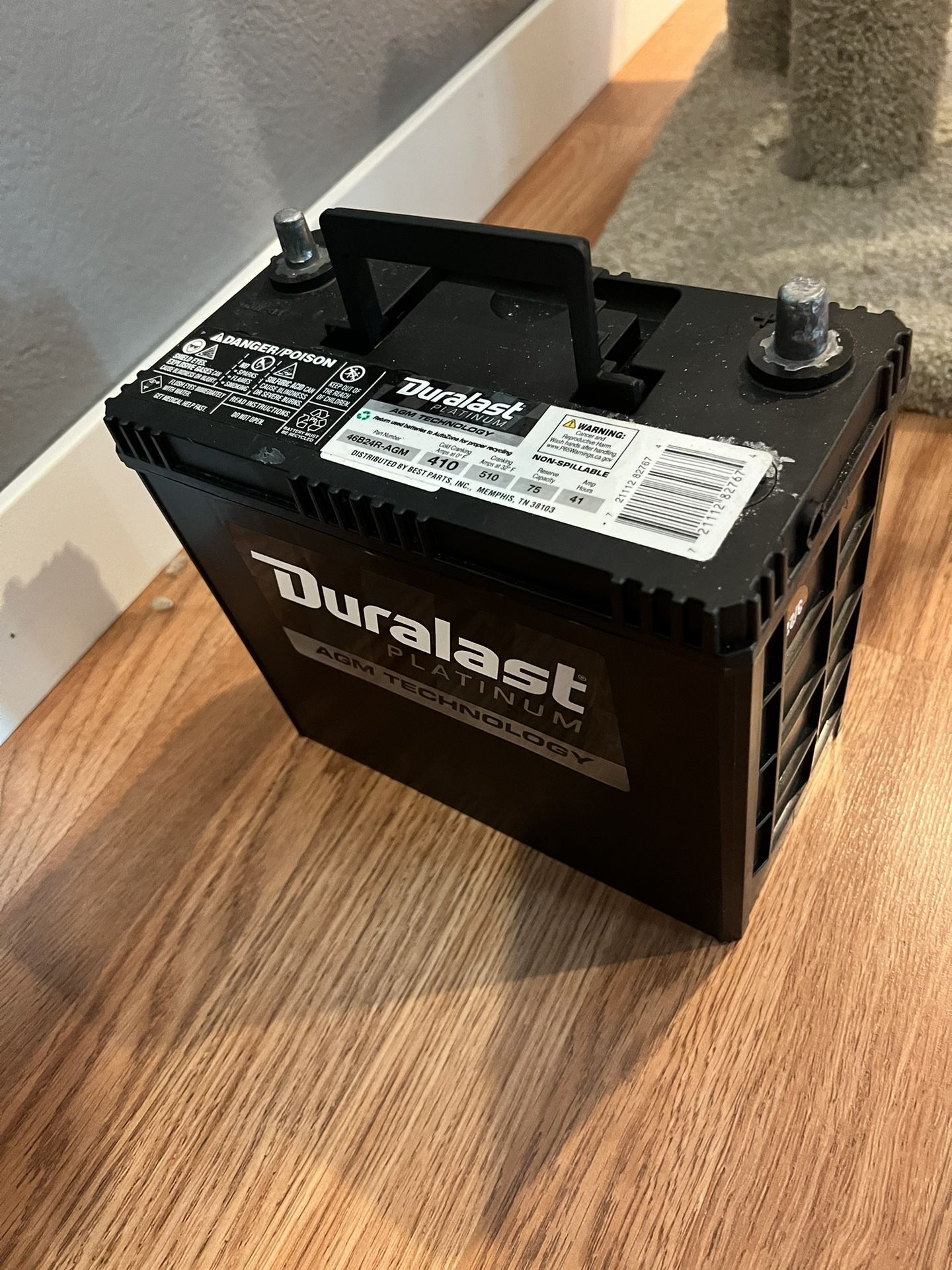 Toyota Prius 12V Battery 46B24R-AGM