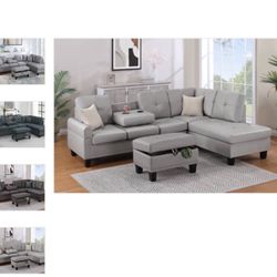 Sectional With Storage Ottoman ** $499.99 ** 