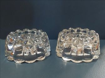 Vintage-Princess House Crystal 3 Way Candle Holders  (2 )