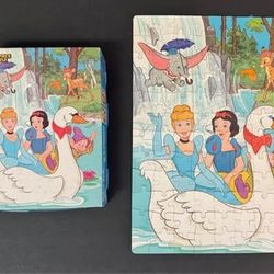 Vintage Walt Disney Puzzle Snow White Dumbo Cinderella etc 100pc COMPLETE just $5 
