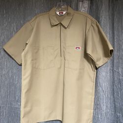 Khaki Ben Davis Half Zip Up