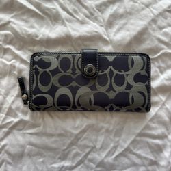 Blue & Silver Coach Wallet
