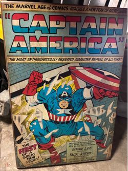 wood captain america poster