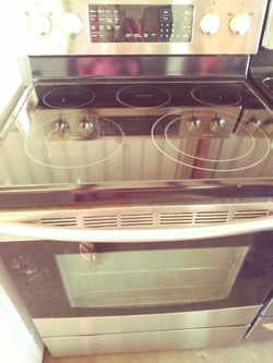 Samsung stainless steel glass top stove