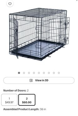 36" Double-Door Dog Crate & Crate Cover NEW
