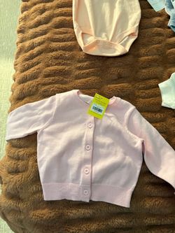 Baby Girl Pink Button-Up Cardigan Sweater