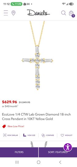 Daniel's 10k cross necklace