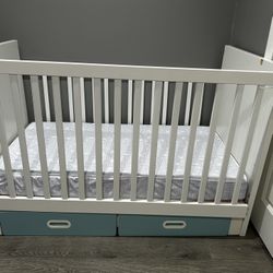 baby crib with mattress 