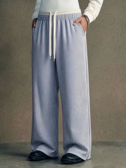 Men’s High cotton striped pants