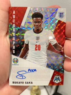 Bukayo Saka 2020 EUFA EURO PANINI MOSAIC AUTOGRAPH