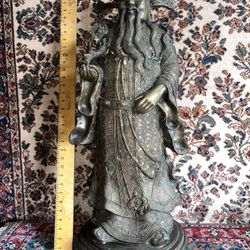Large Heavy Bronze Sculpture Chinese Deity 