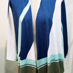 Easy Wear by Chicos Business Casual Lightweight Summer Jacket size 1 ( Woman's 8)